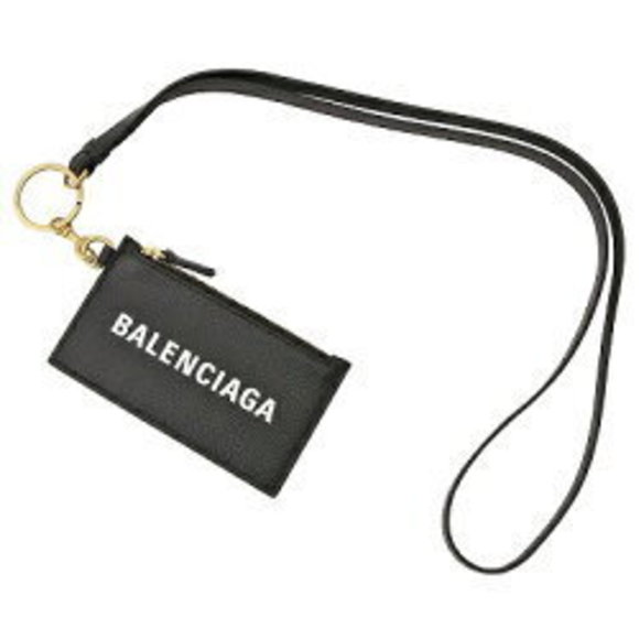 BALENCIAGA Cash Multi Case Case Neck Hand Pouch Bag Black CA KEYR - Picture 1 of 3